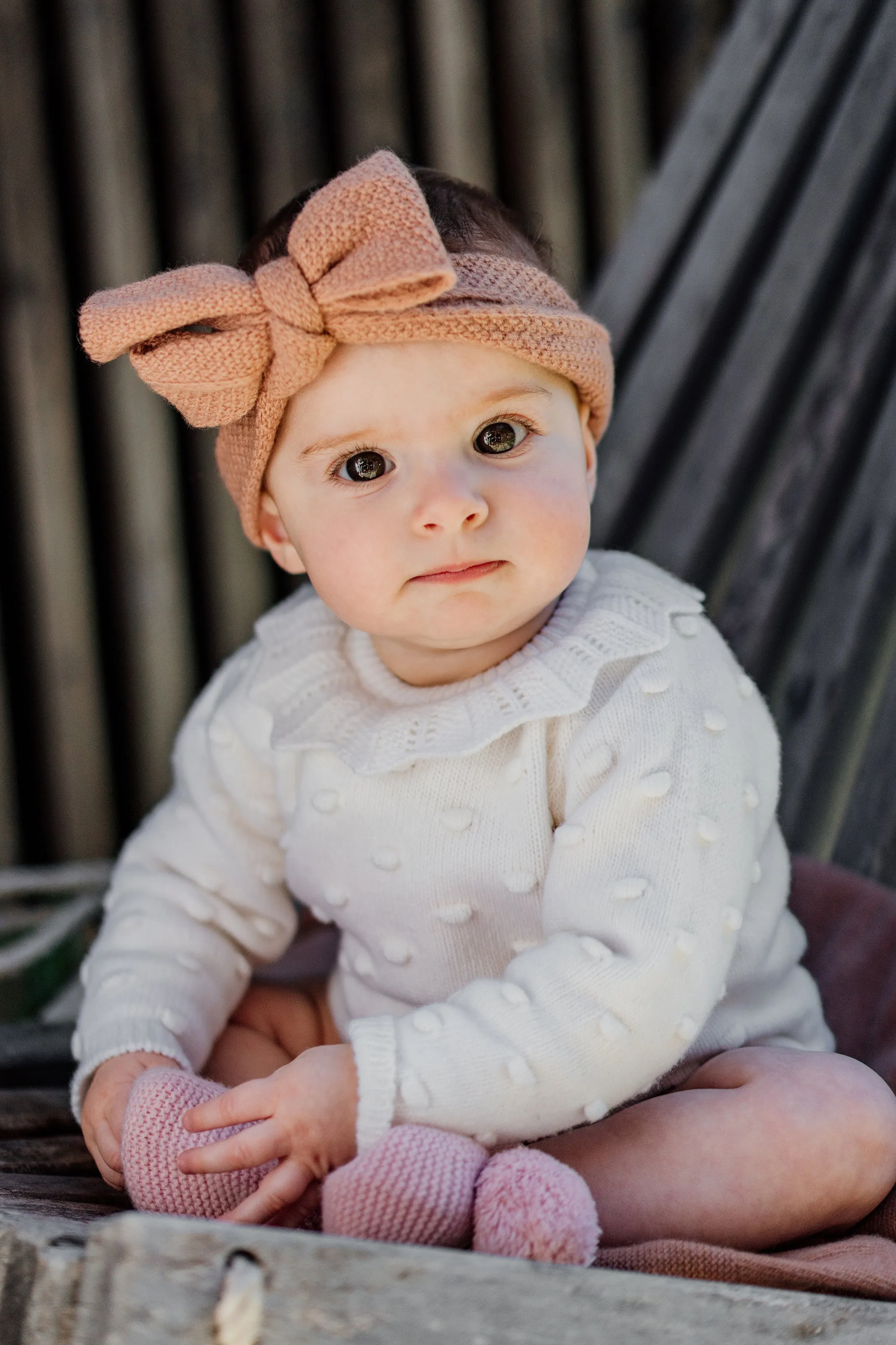 "Fia" Cashmere Popcorn Knit Romper