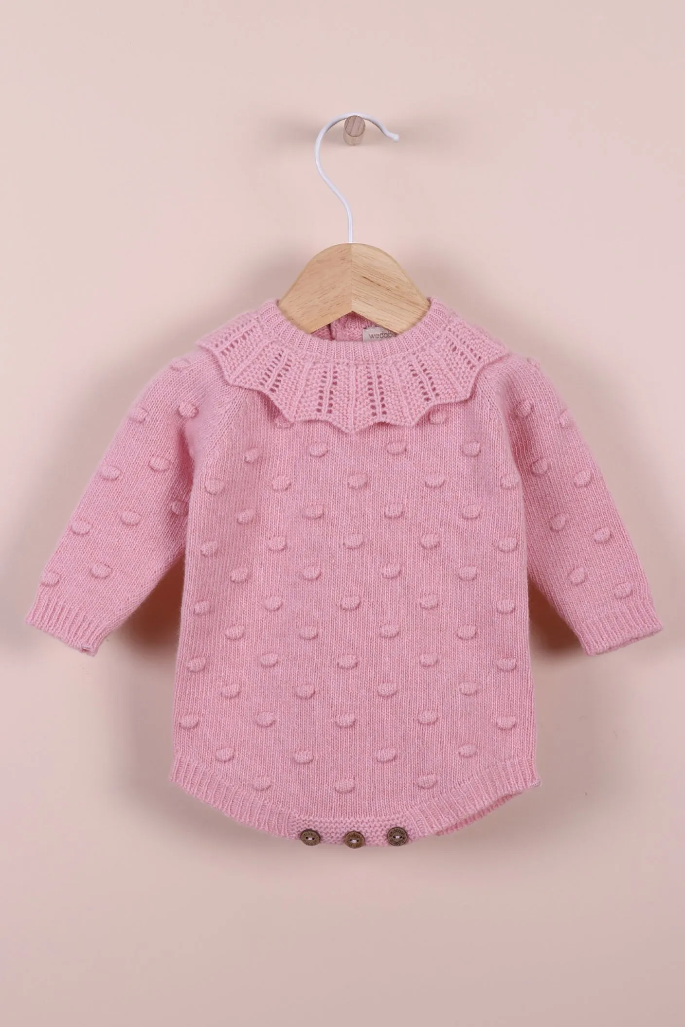 "Fia" Cashmere Popcorn Knit Romper