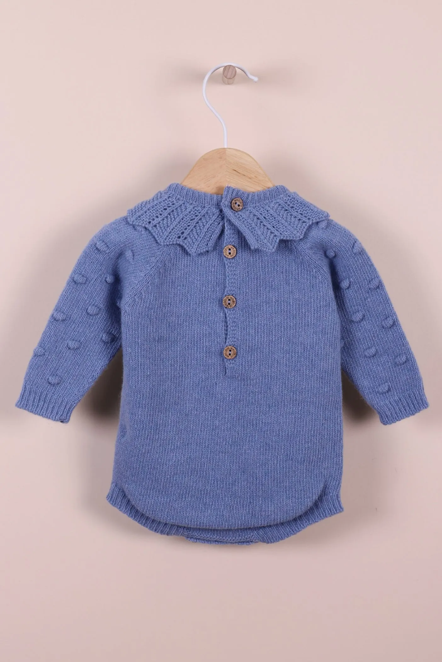 "Fia" Cashmere Popcorn Knit Romper