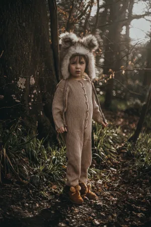 "Lorcan" Camel Knitted Romper