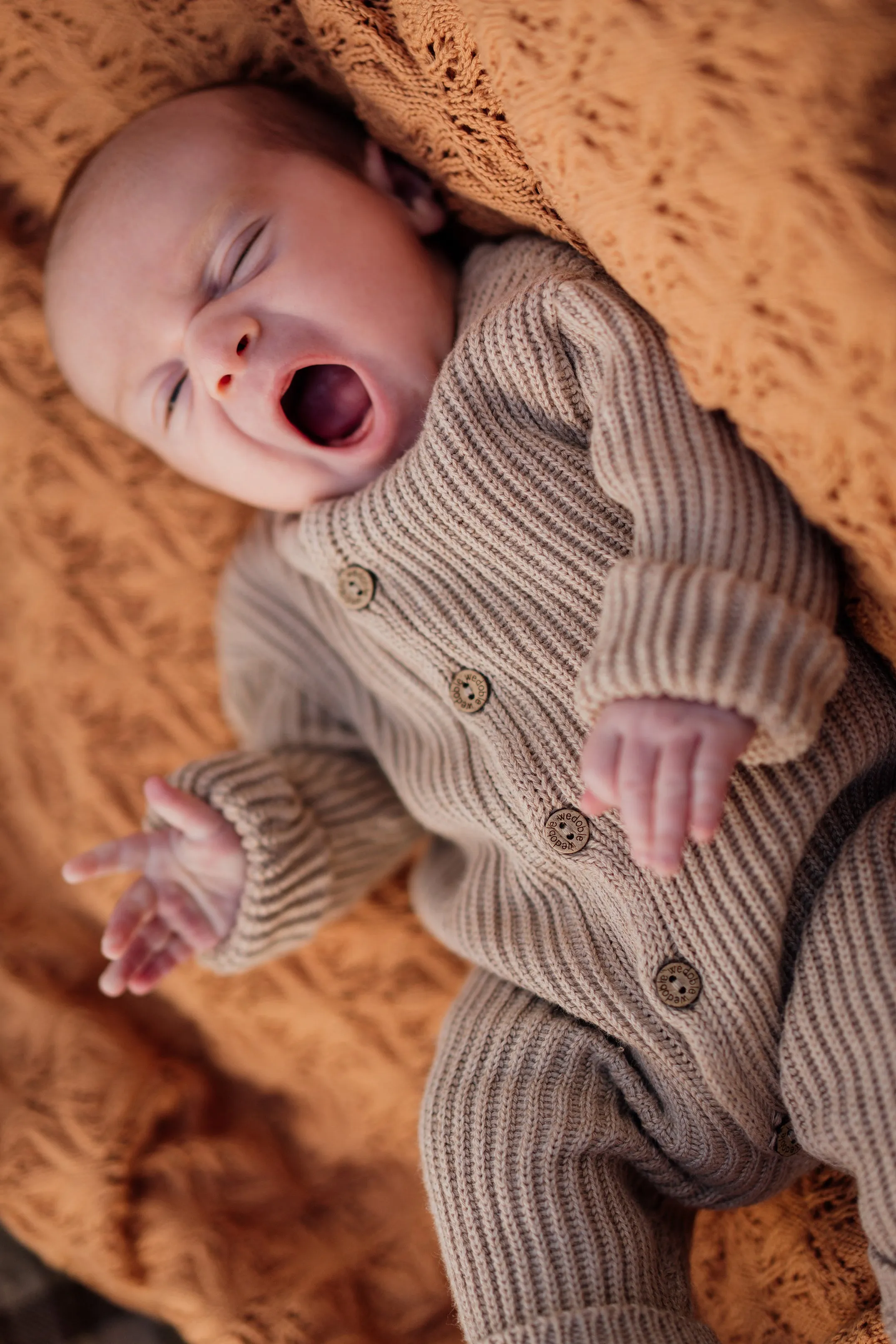 "Lorcan" Camel Knitted Romper