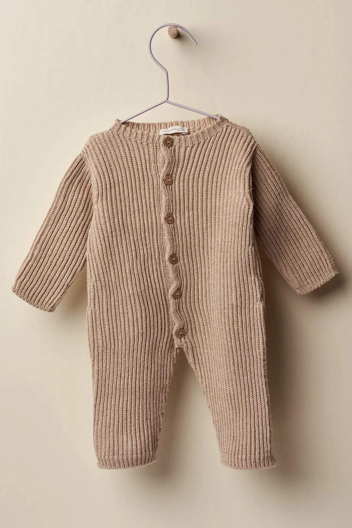 "Lorcan" Camel Knitted Romper