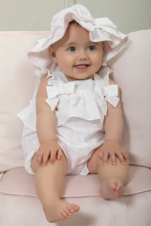 "Meryn" Pink Checked Romper