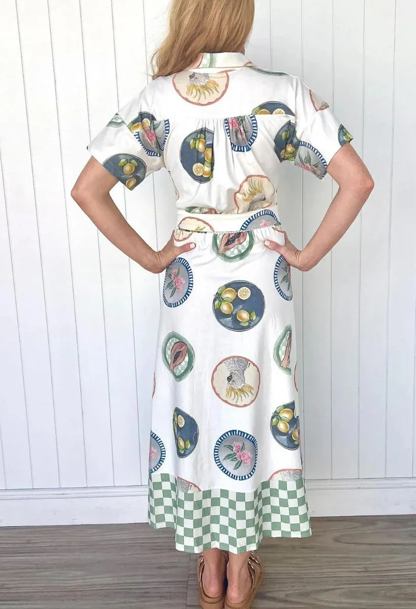 "Online Exclusive. " Willow Maxi Dress - Aussie Way Print Green