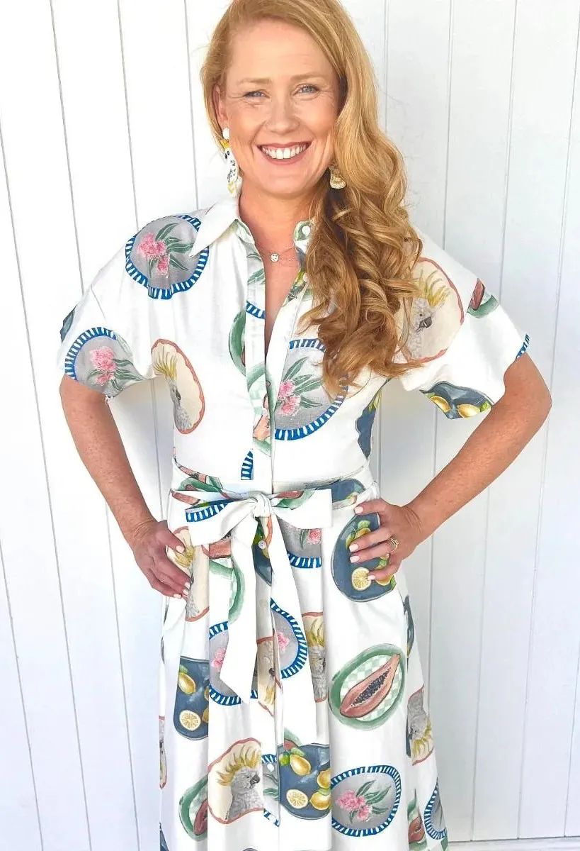 "Online Exclusive. " Willow Maxi Dress - Aussie Way Print Green