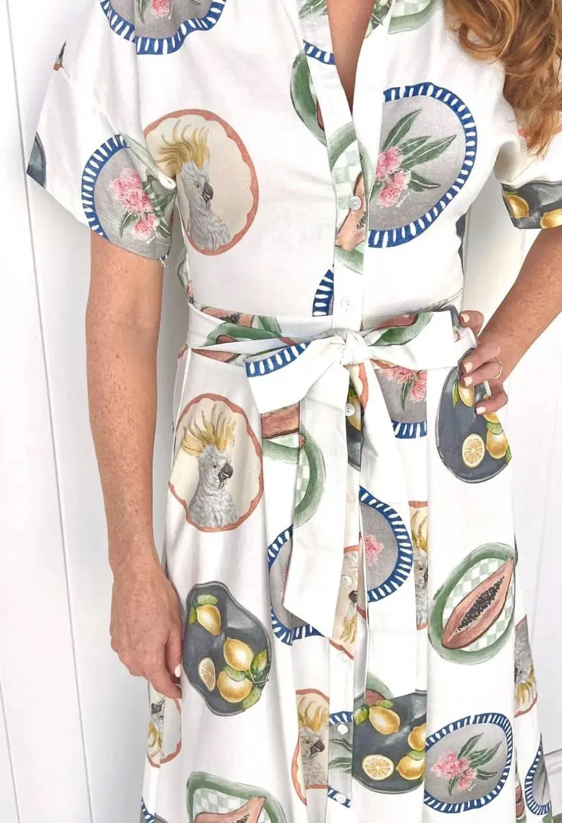 "Online Exclusive. " Willow Maxi Dress - Aussie Way Print Green
