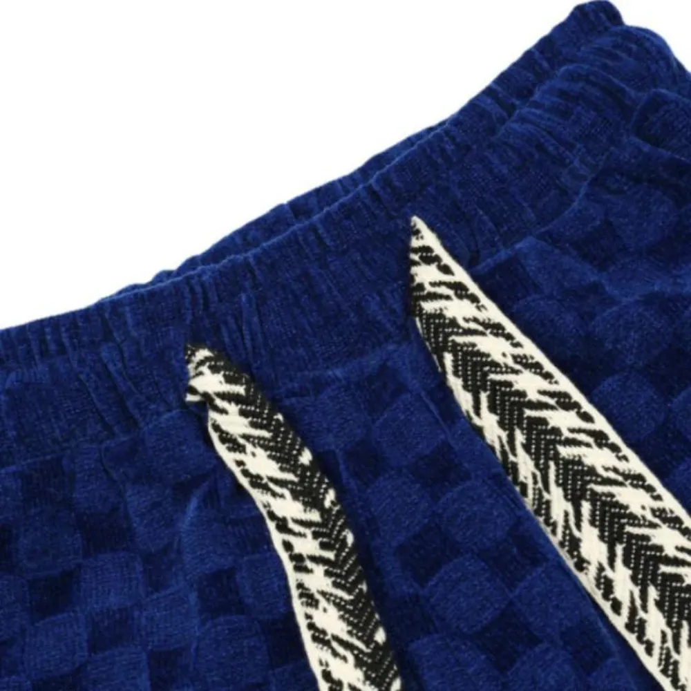 "Simple Checkerboard Drawstring Casual" Shorts