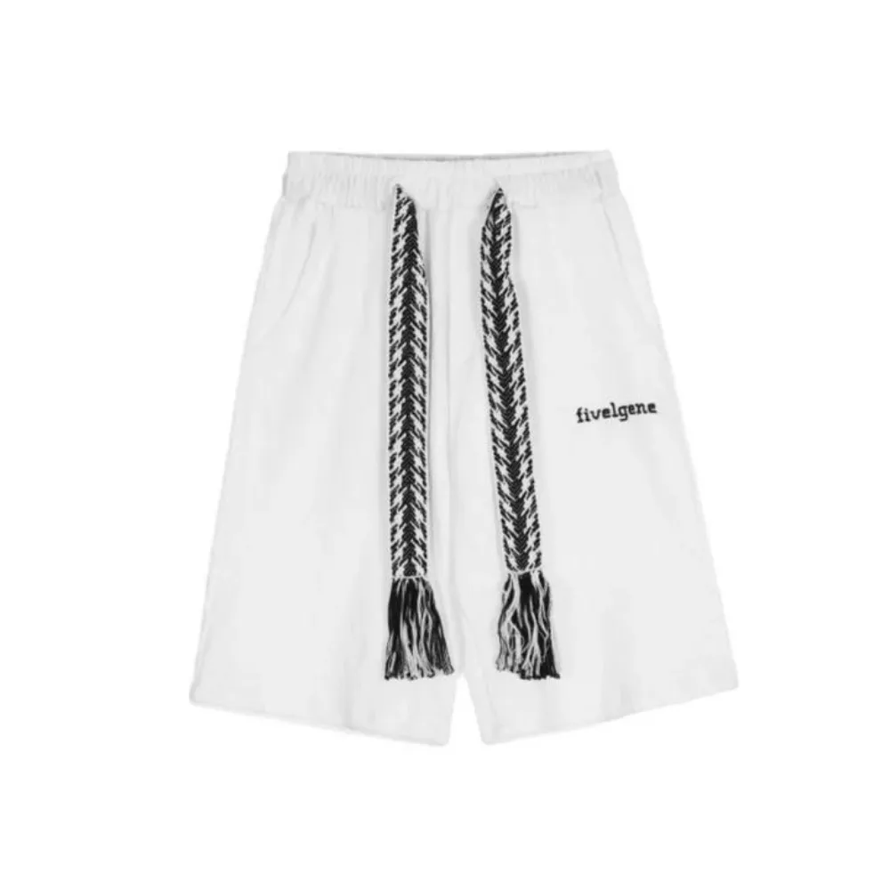 "Simple Checkerboard Drawstring Casual" Shorts