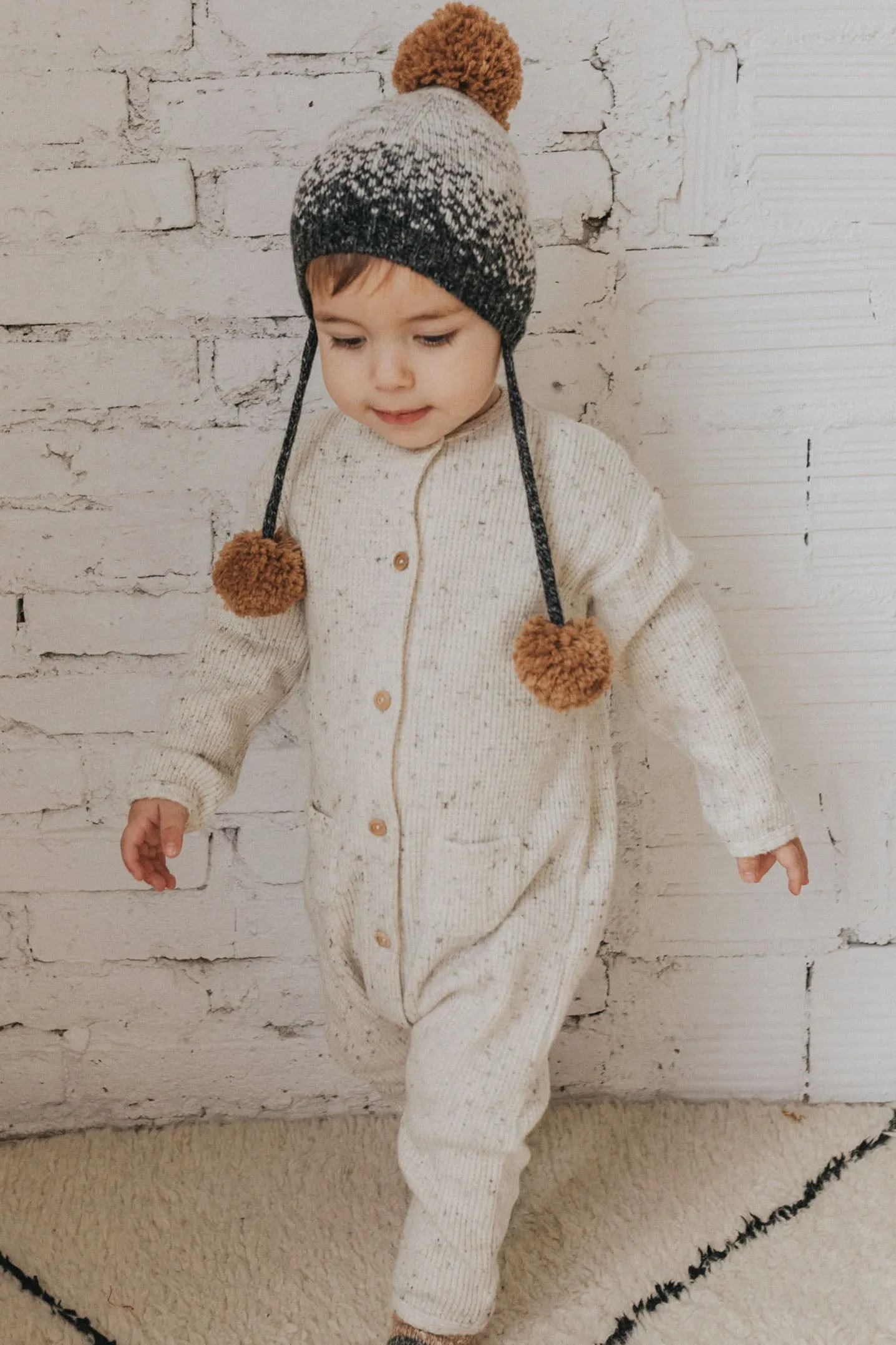 "Winslow" Grey Marl Knit Romper