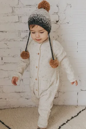 "Winslow" Grey Marl Knit Romper