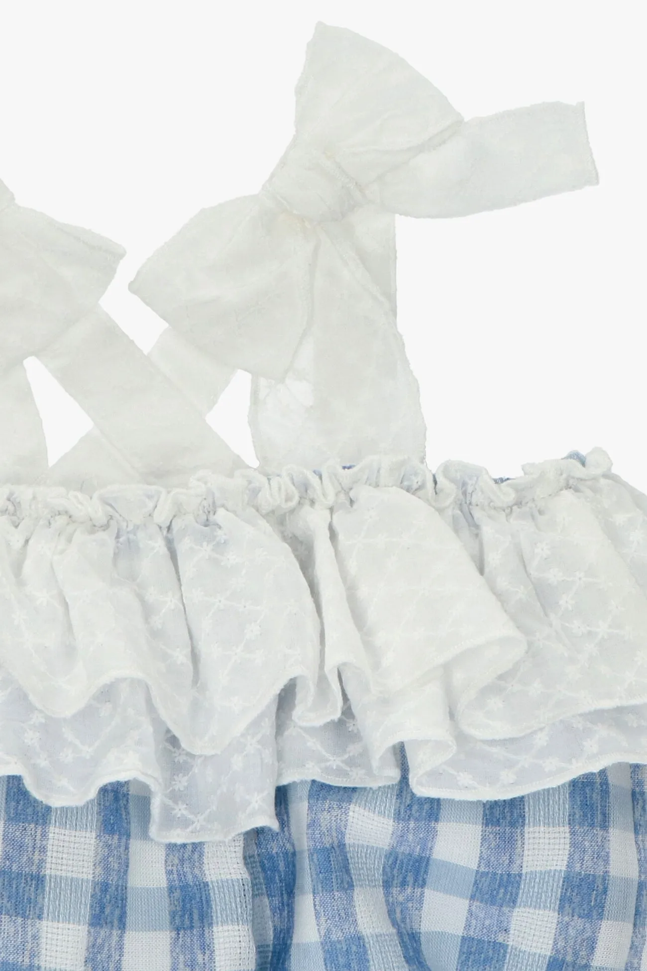 "Zelda" French Blue Gingham Shortie