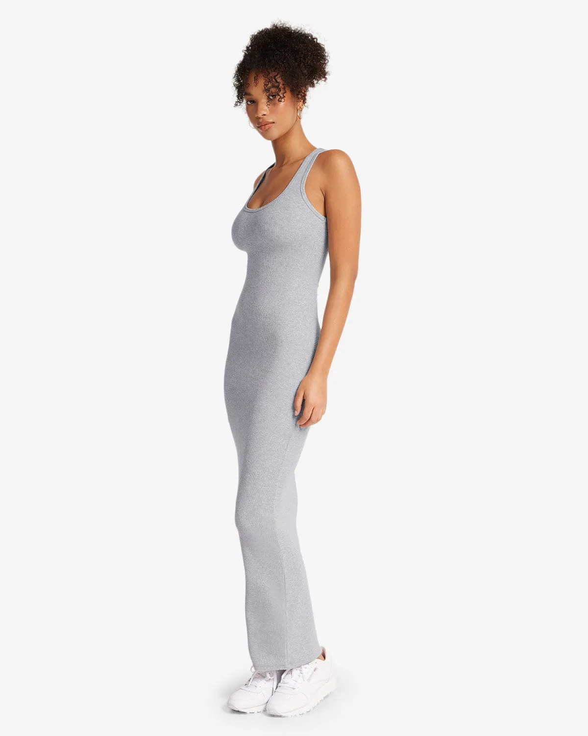 Racer Back Maxi Dress | Cloud Marl