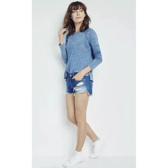 Rag &amp; Bone blue jean distressed cut off shorts size 26 designer Freeport