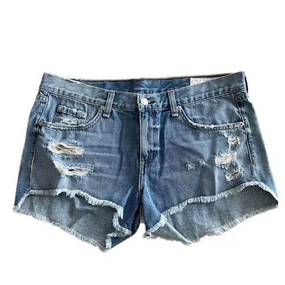 Rag &amp; Bone Distressed Jean Shorts