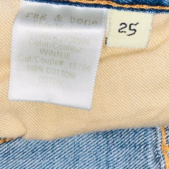 Rag &amp; Bone Winnie Distressed Cut Off Shorts 25
