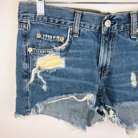 Rag &amp; Bone Winnie Distressed Cut Off Shorts 25
