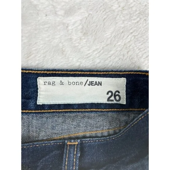 Rag And Bone/Jean Distressed Dark Wash Mid Rise Cut-Off Shorts  Size 26