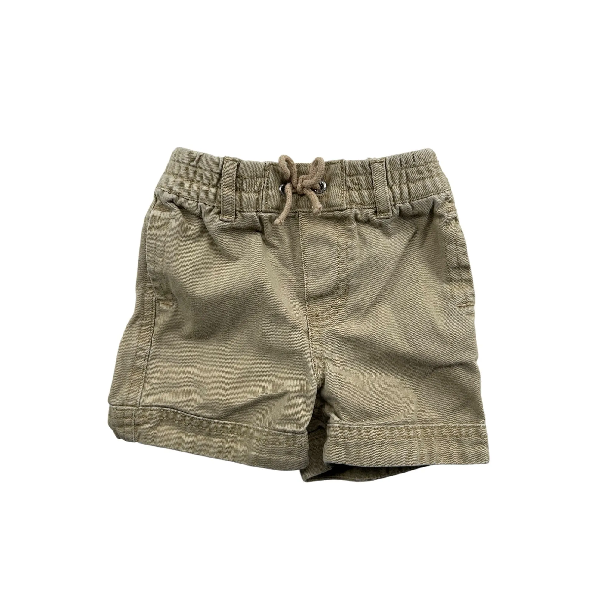 Ralph Lauren Baby Khaki Elastic Waist Shorts With Drawstring #6476