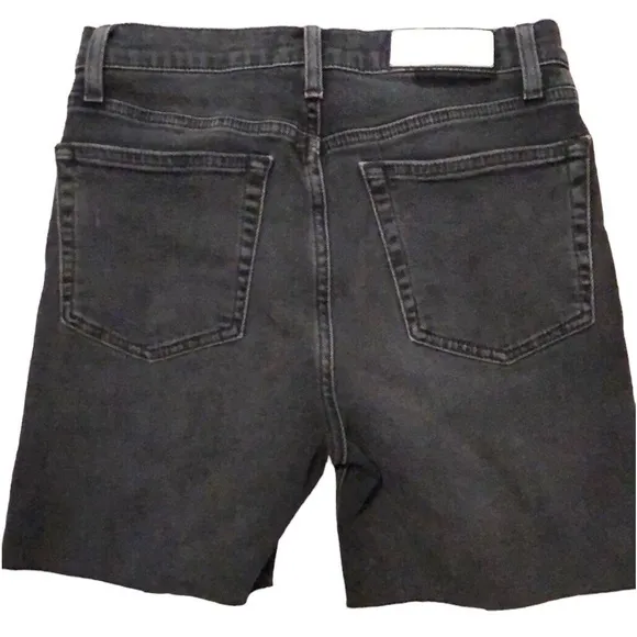 Re/Done Originals Cut Off Shorts Distressed Faded Coal Size 28