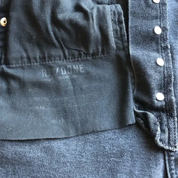 Re/Done Originals Cut Off Shorts Distressed Faded Coal Size 28