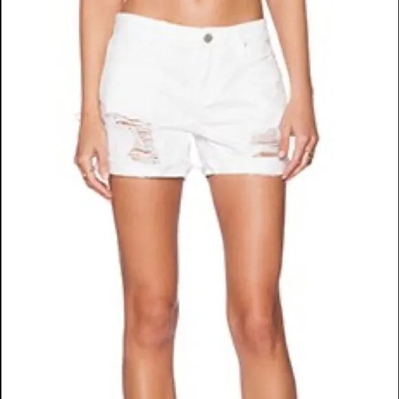 Revolve BLANKNYC Distressed Short in As If (White)