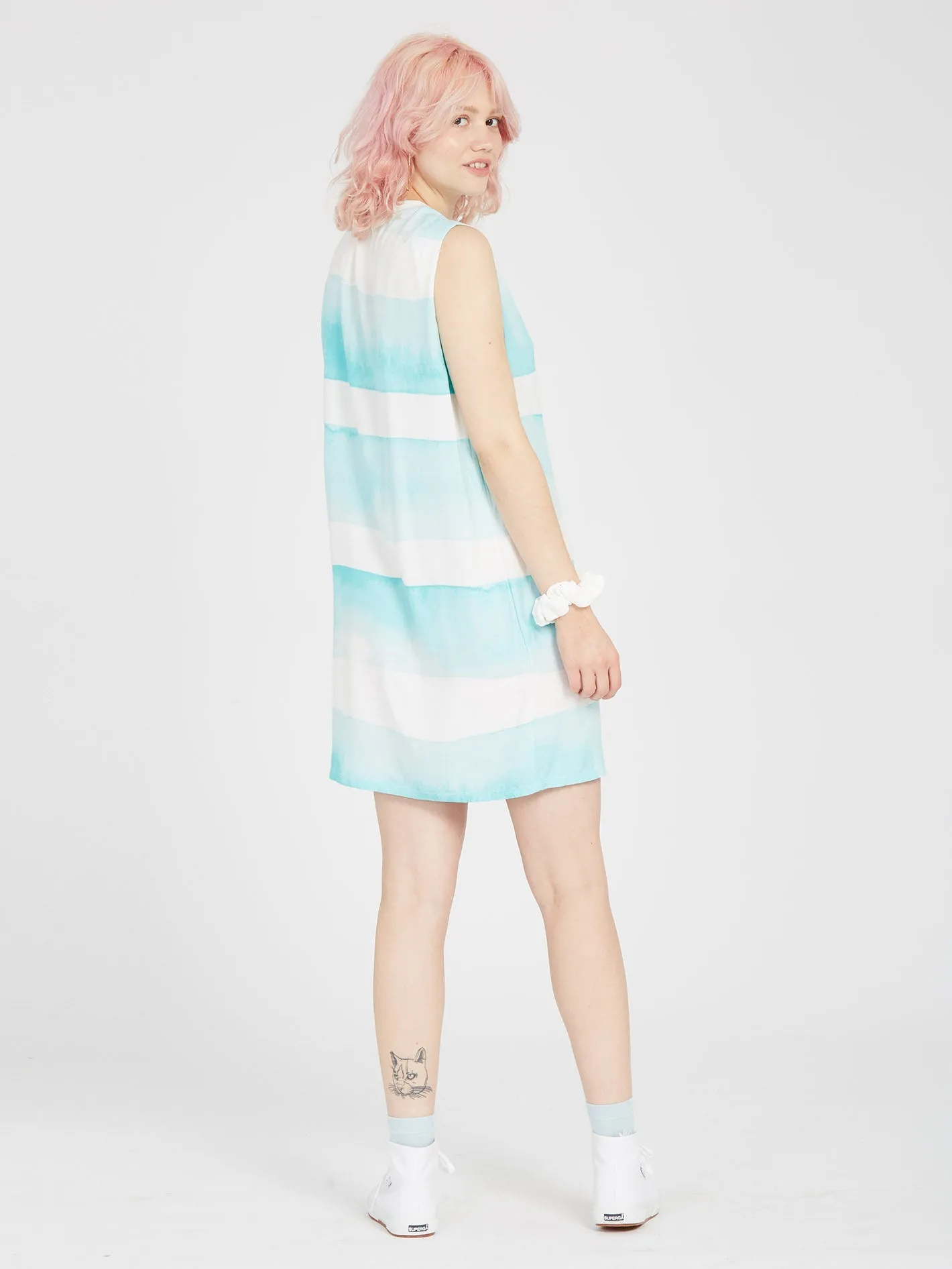 Robe Stay Stripes - PALE AQUA
