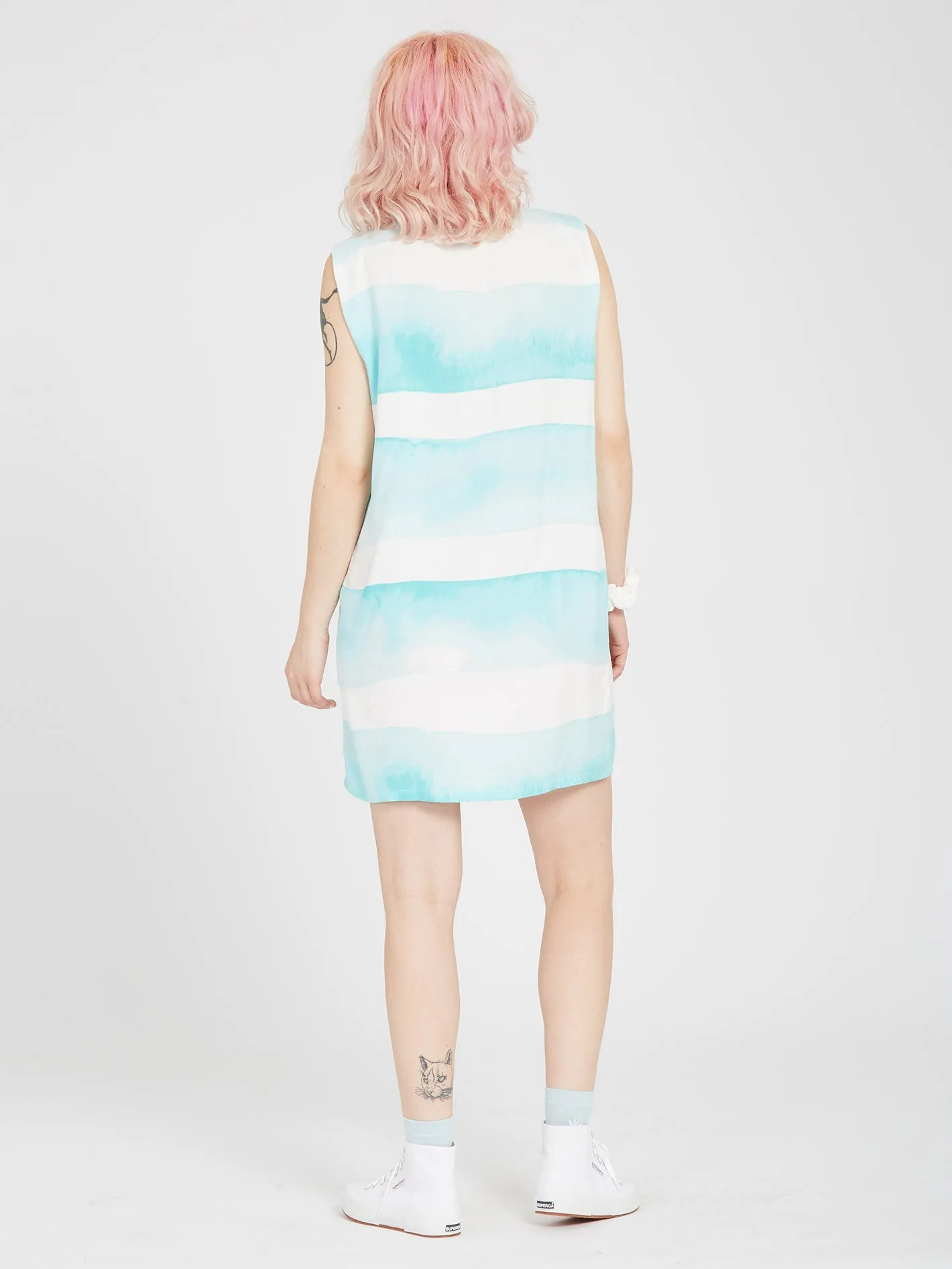 Robe Stay Stripes - PALE AQUA