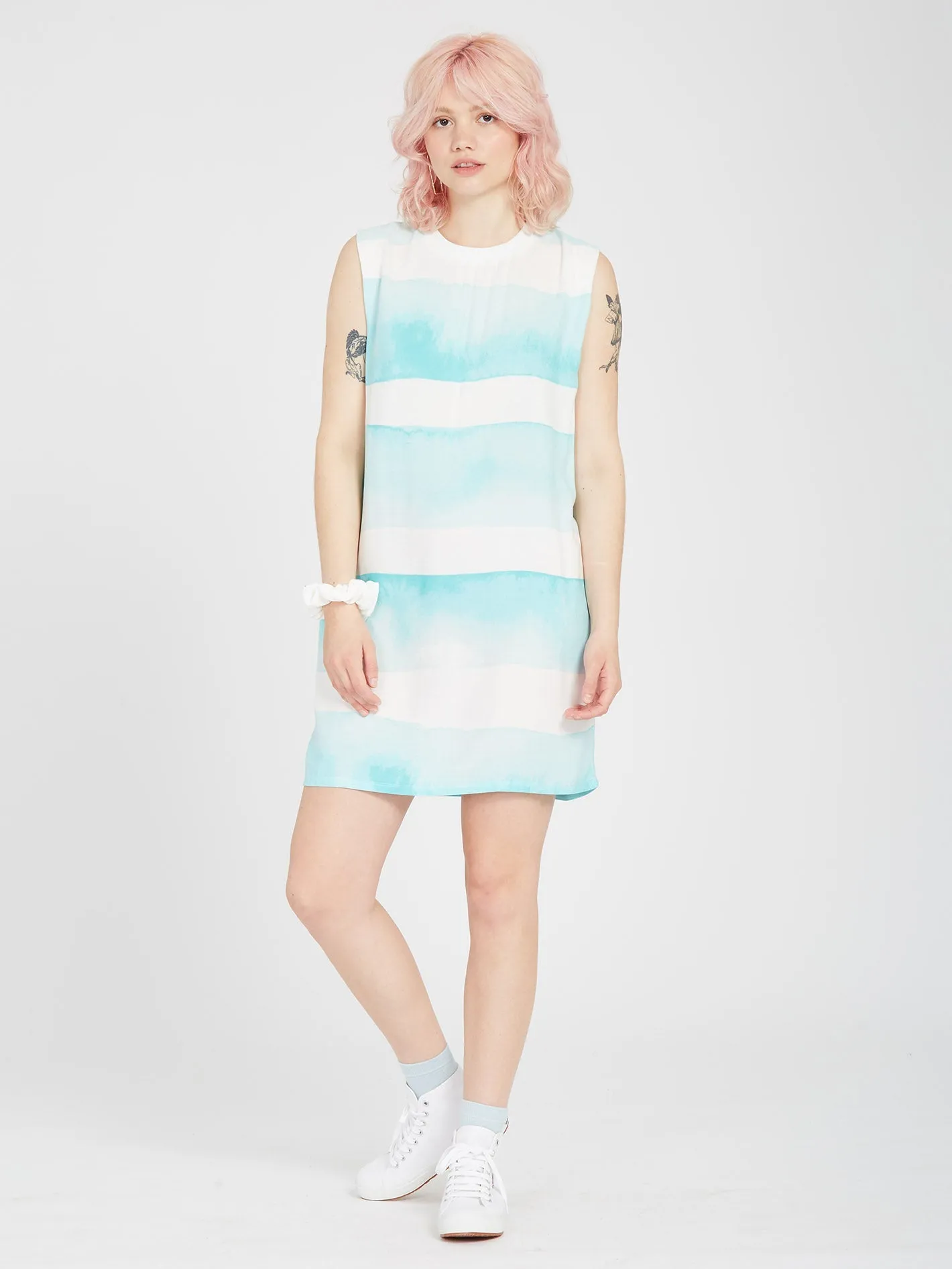 Robe Stay Stripes - PALE AQUA