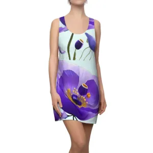 Rock the Bold Racerback Dress with Purple Poppy Flowers