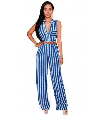 Rompers 6 Colors Women Jumpsuit V Neck Belt Embellished Jumpsuit LC64003 Plus Size S M L XL XXL