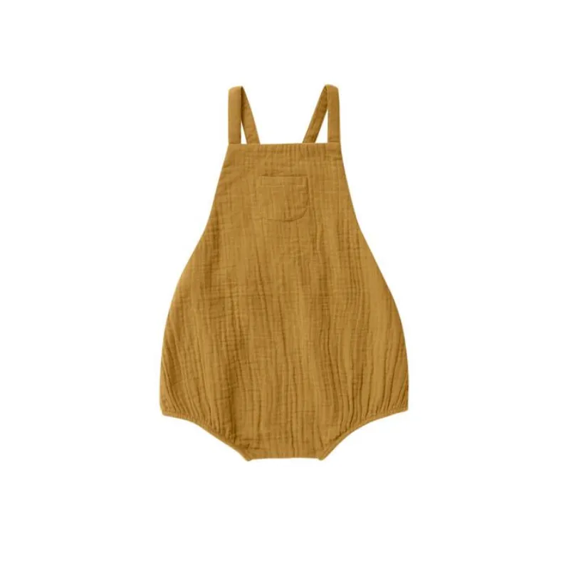 Rylee & Cru Criss Cross Romper - Gold
