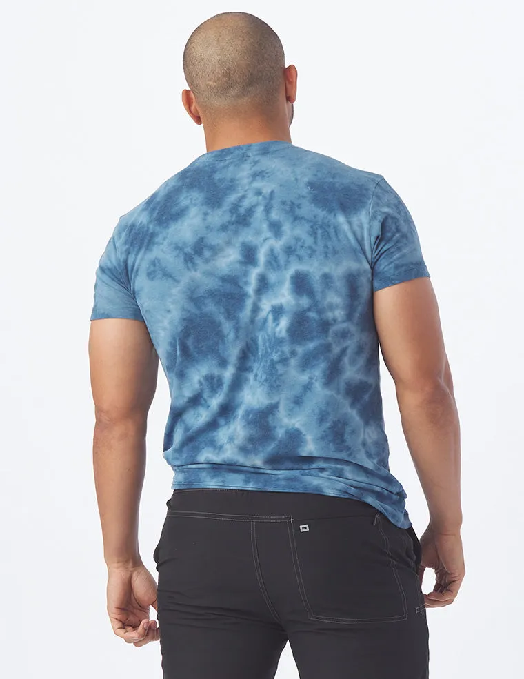 Salton Short Sleeve: Denim Blue Tie-Dye
