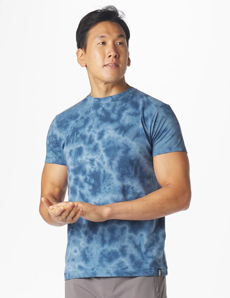 Salton Short Sleeve: Denim Blue Tie-Dye
