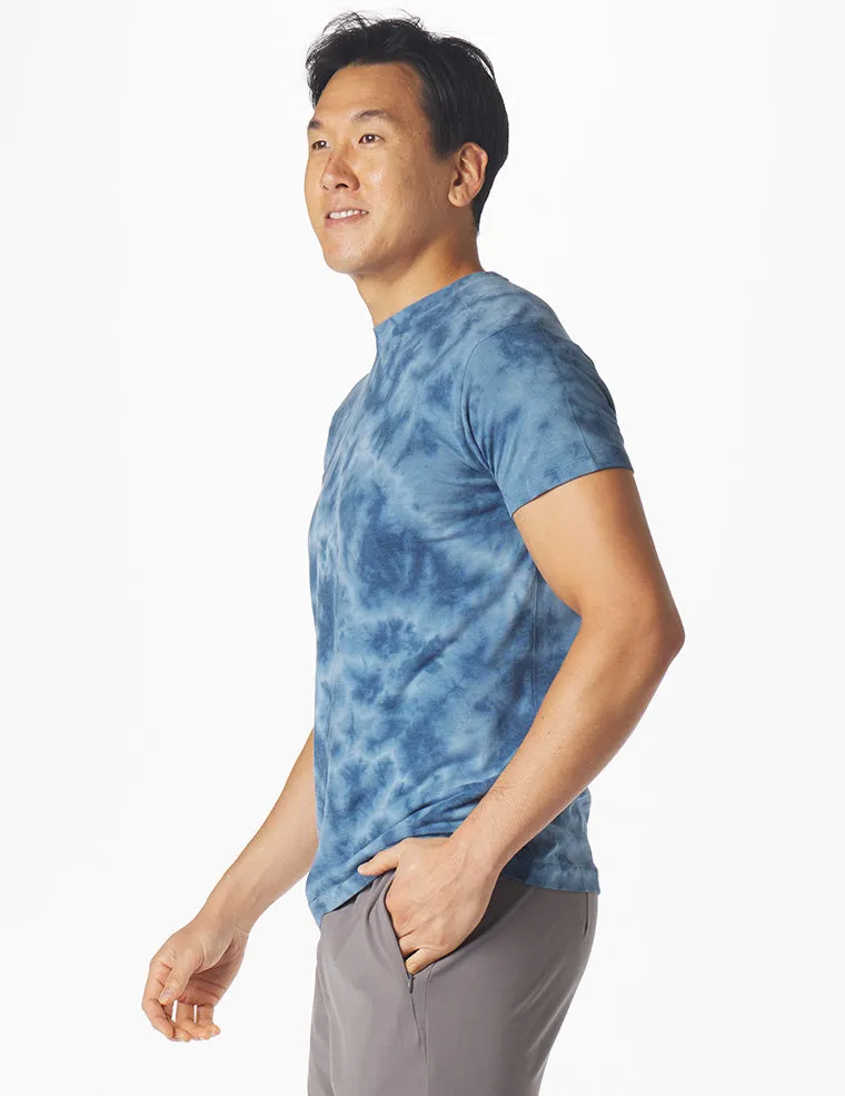 Salton Short Sleeve: Denim Blue Tie-Dye