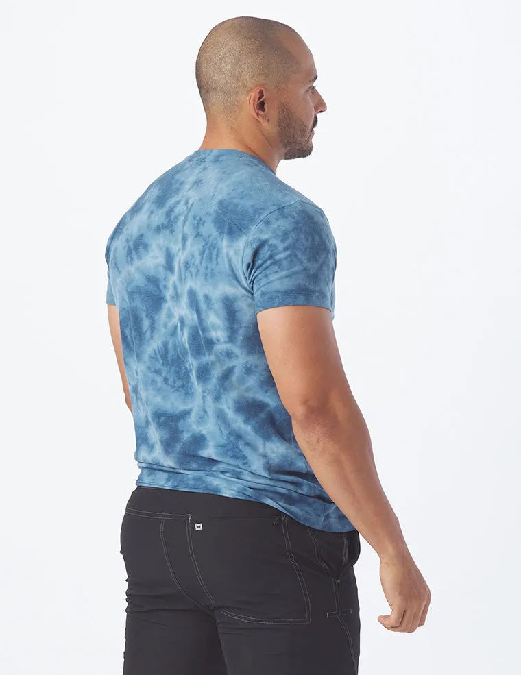 Salton Short Sleeve: Denim Blue Tie-Dye