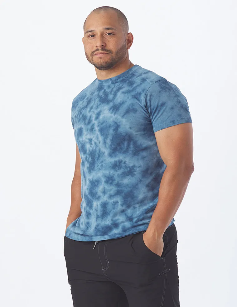 Salton Short Sleeve: Denim Blue Tie-Dye