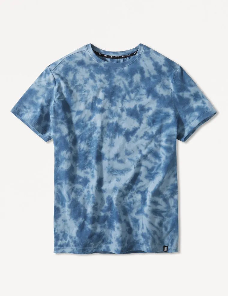 Salton Short Sleeve: Denim Blue Tie-Dye