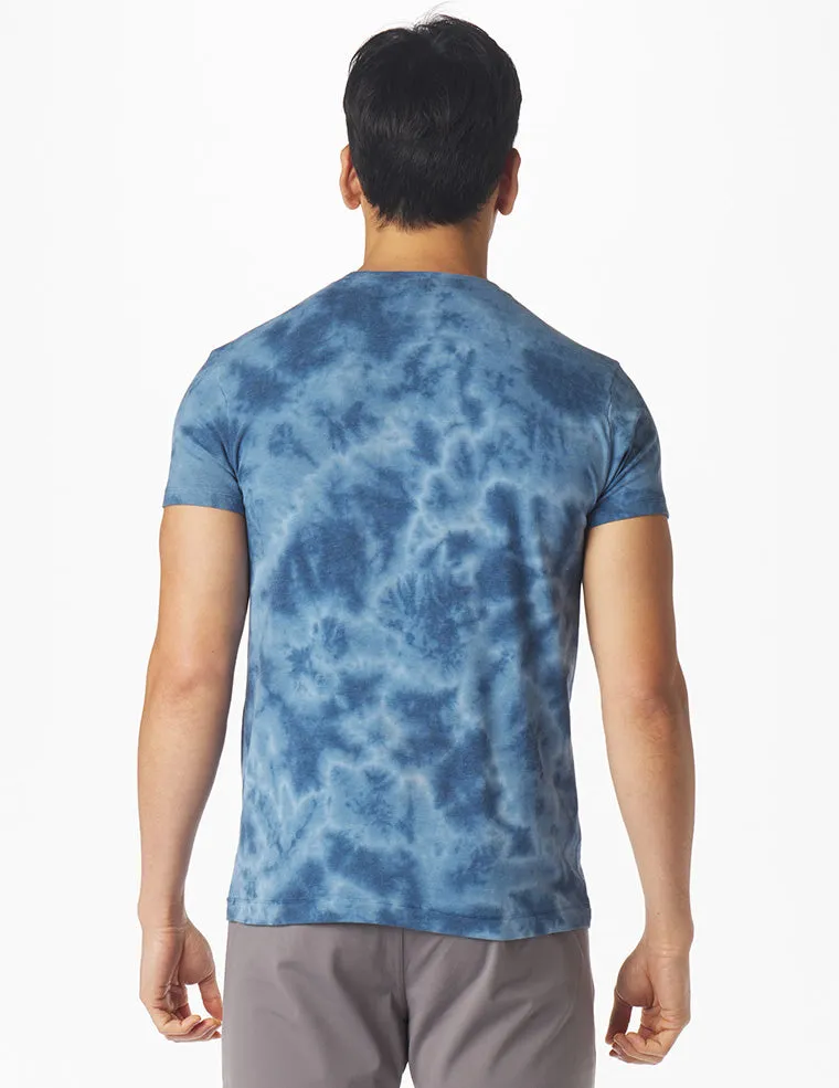 Salton Short Sleeve: Denim Blue Tie-Dye