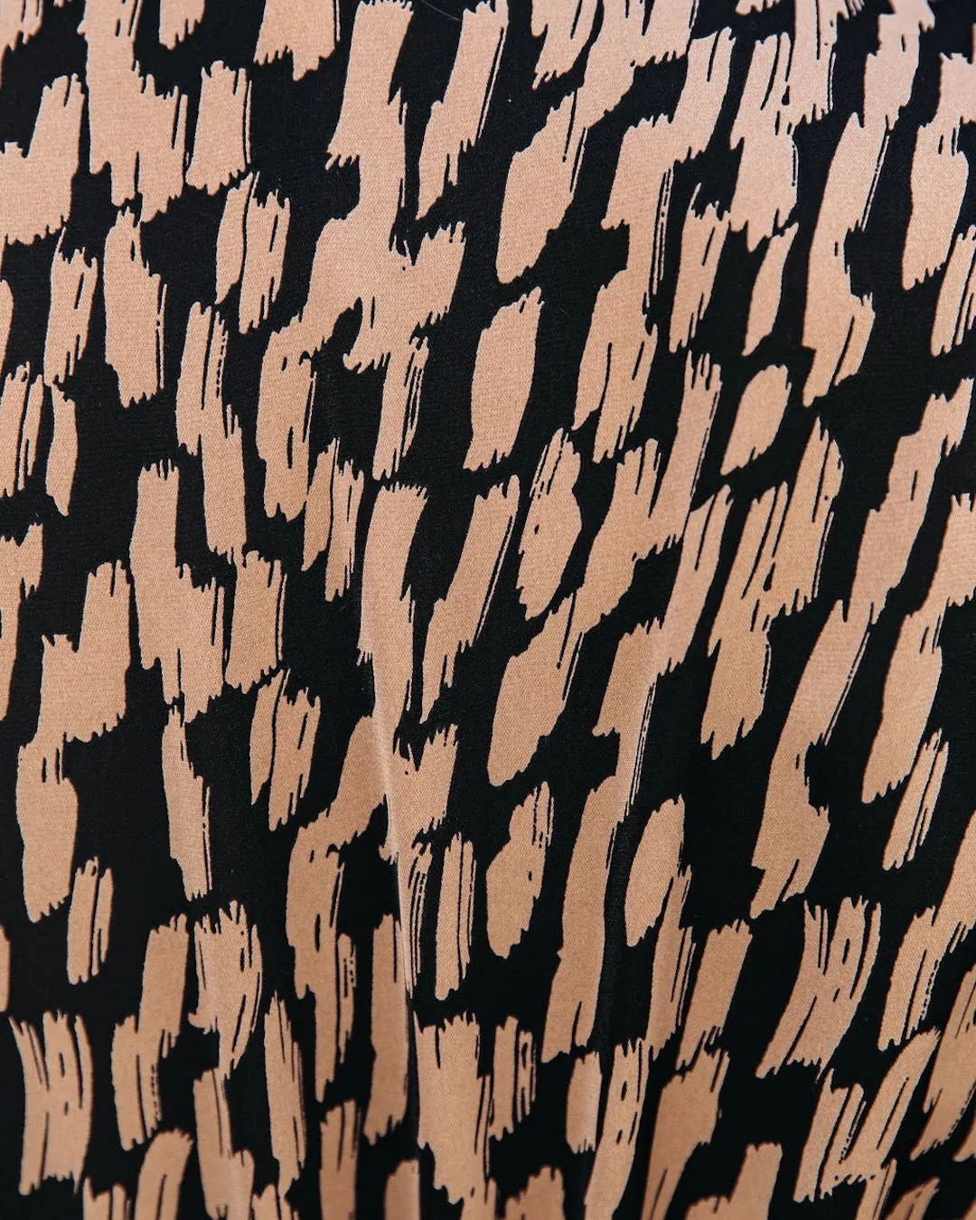 Say Good Bye Printed Pocketed Tie Romper - Camel