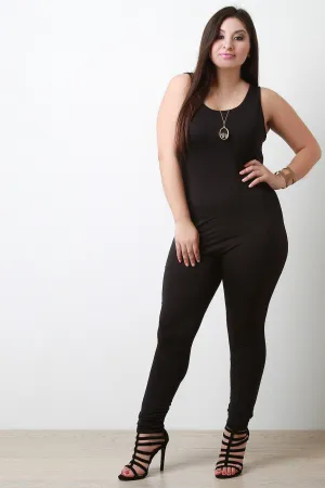 Scoop Neck Sleeveless Tank Jumpsuit