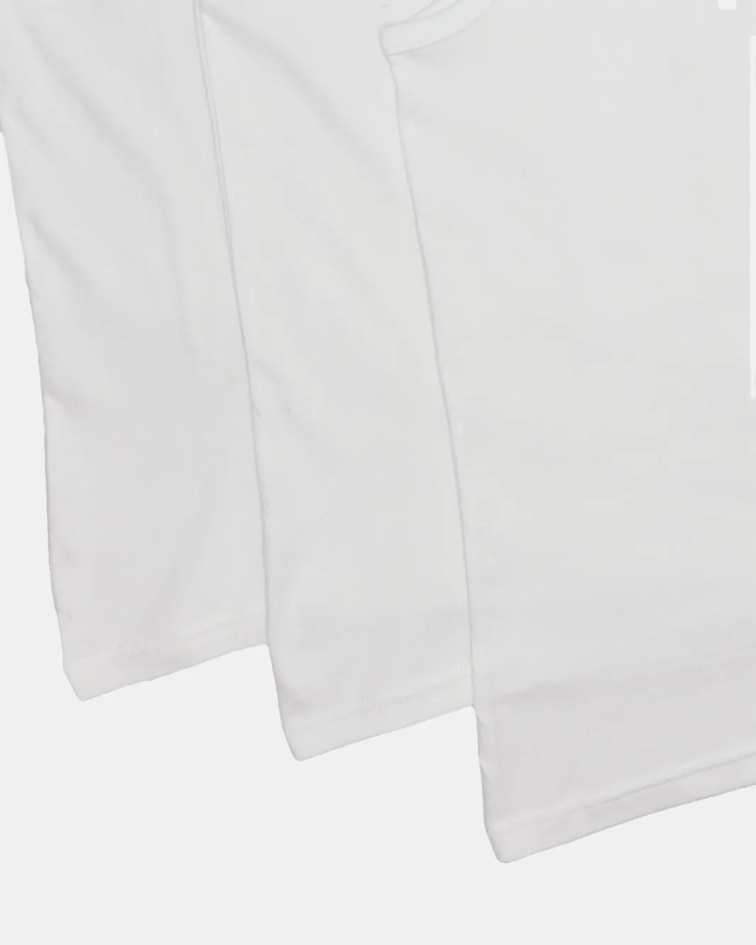 Senior Boys White Basic Vest Set (Pack Of 3)