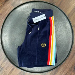 Sergio Tacchini Slice Velour Jogger Sweat Short Martime Blue/Gold