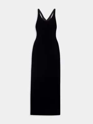 Signature Black Velvet Maxi Dress