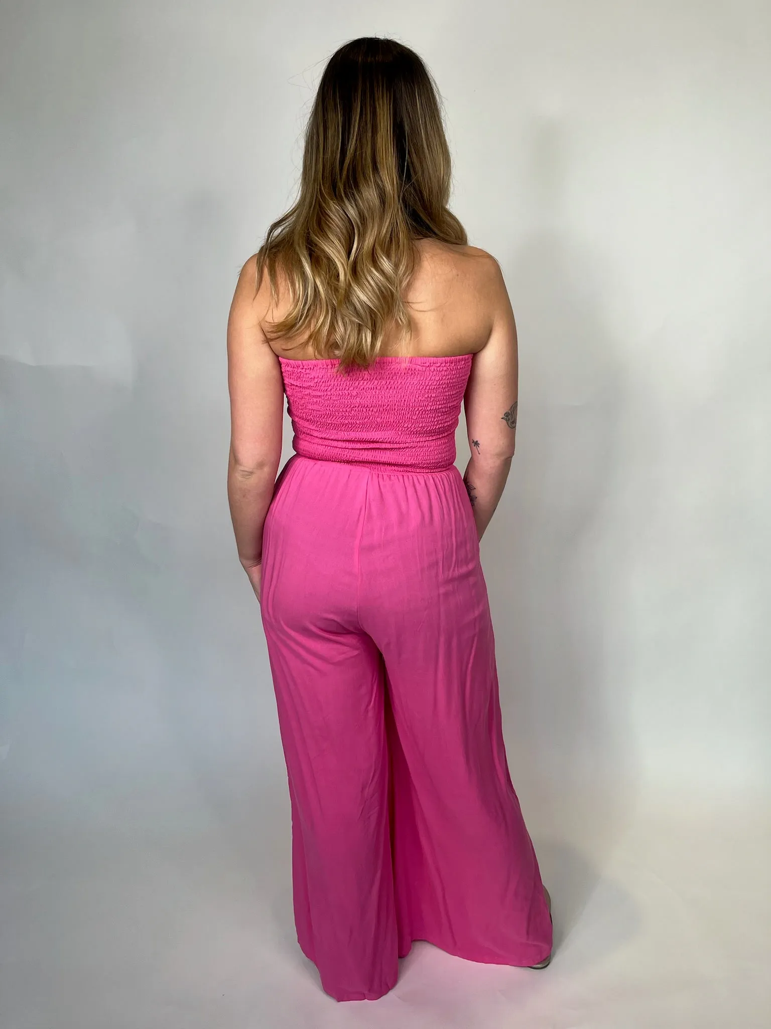 Skemo Solids Java Jumpsuit Pink