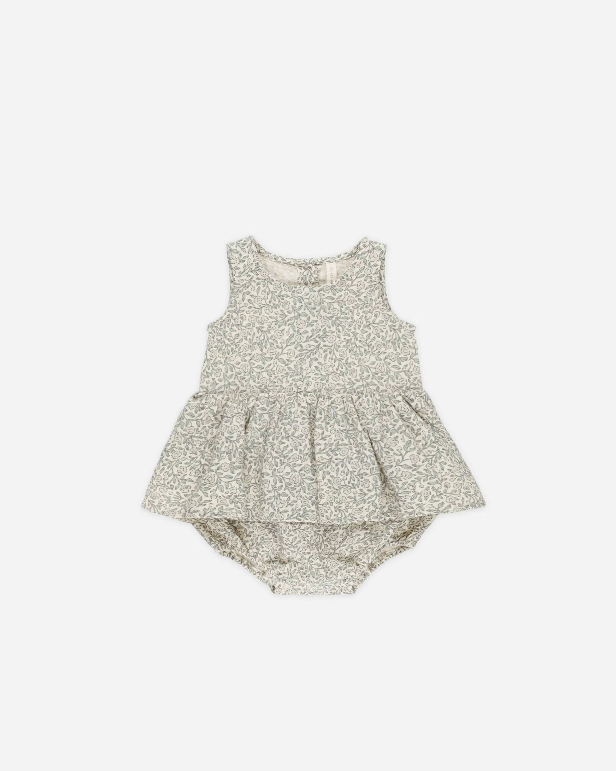 Skirted Tank Romper || Green Garden
