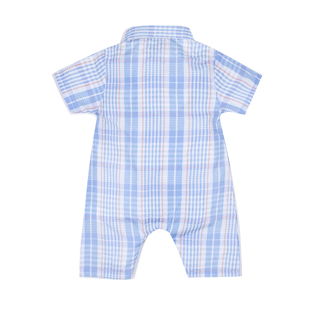 Sky Check Romper