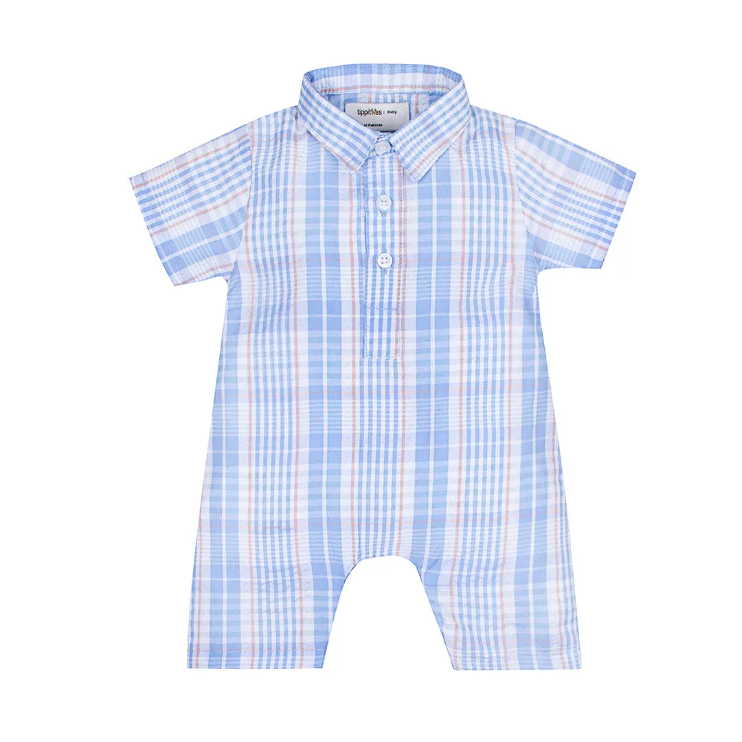 Sky Check Romper
