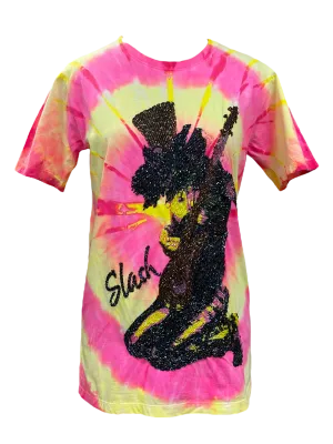Slash Tie Dye Beaded Top