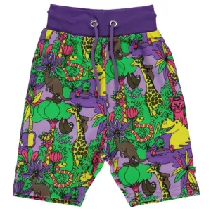 Smafolk Jungle Animals Shorts - Viola Purple (Last one! 3-4y)