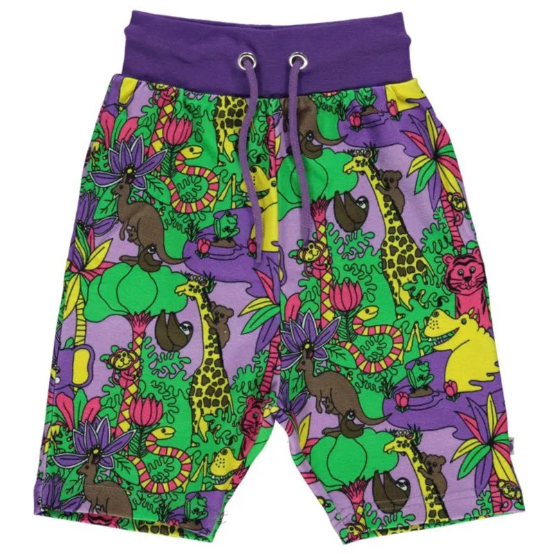 Smafolk Jungle Animals Shorts - Viola Purple (Last one! 3-4y)